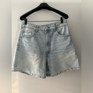Zara high waisted mom jean shorts